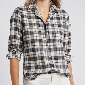 Frank & Eileen Women Barry Plaid Tailored Flannel Button Up Shirt Sz XL